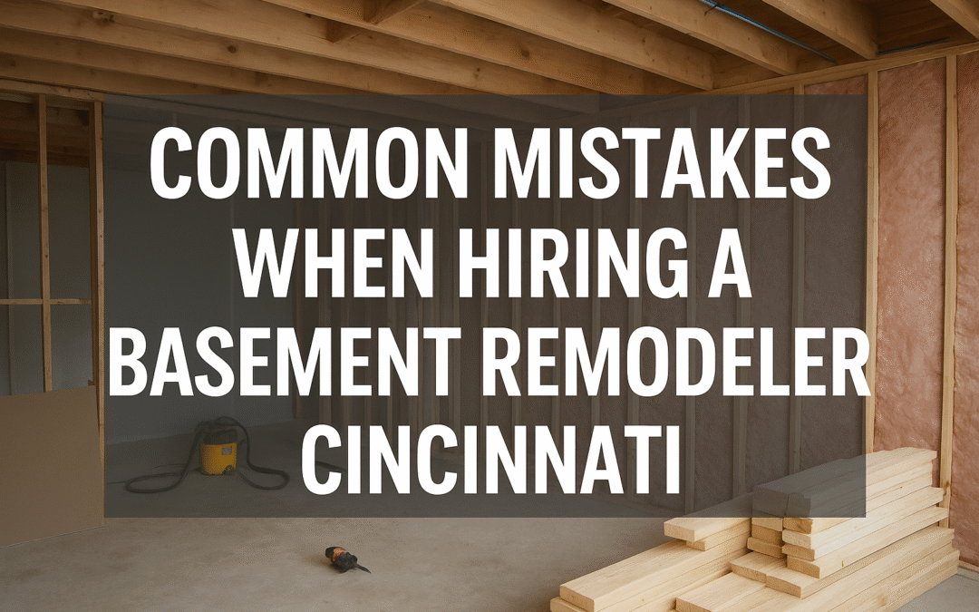Common Mistakes When Hiring a Basement Remodeler Cincinnati